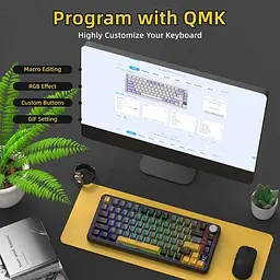 Клавіатура Attack Shark X85 Pro RGB Linear Blueberry Switch Wireless Starry Black (AS-6972792470368-SB-UA) [166731] - мініатюра 7