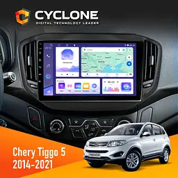 Штатна магнітола Chery Tiggo 5 2016-2021 Cyclone C10-011 4x64, DSP Cyclone (НФ-00008616)