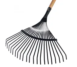 Граблі віялові для листя з дерев'яною ручкою Fiskars Classic (1001586) - мініатюра 2