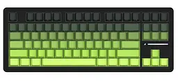 Клавиатура Attack Shark M87 Pro V2 RGB Linear White Jade Switch Wireless (AS-697279247163-M) Gradient Green (G-000003998)
