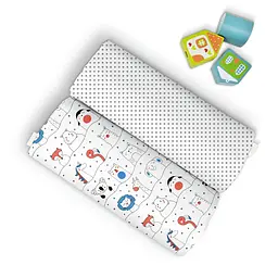 Пелюшки дитячі багаторазові Cosas Animals CS2 2 шт 80х100 см (Бязь_ЗвіріМотуз_ГорохСірий) - мініатюра 3