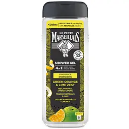 Гель-шампунь для чоловіків Le Petit Marseillais® Зелений апельсин і цедра лайму 4 в 1 400 мл