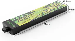 Акумулятор BetaFPV Lava 2 1S 480 mAh BT2.0 / 3.8V / 95C / LiHV для FPV Air, Meteor, Cetus, Tiny Whoop (19520) - мініатюра 2