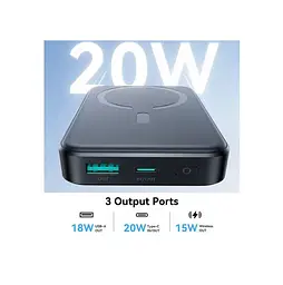 Повербанк Powerbank Joyroom Magnetic Wireless JRW020 10000mAh PD20W MagSafe 15W Back - мініатюра 6