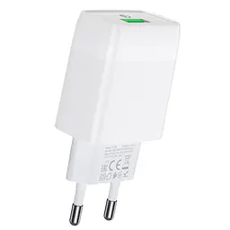 Мережевий зарядний пристрій Hoco C72Q USB QC 18W білий - мініатюра 3