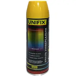 Емаль універсальна в балончику Unifix 400мл RAL 1028 жовто-динний