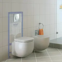 Інсталяція для унітазу Grohe Rapid SL 38721001 + овальна кнопка Skate Air Хром 30412 - мініатюра 7
