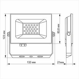 Прожектор Titanum LED TLF206 20W 6000K (TLF206) - мініатюра 3
