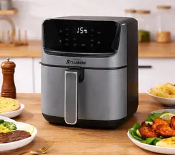 Аерофритниця безмасляна аерогриль Styleberg 1571G 6.5 л мультипіч фритюрниця з цифровим керуванням 2000 Вт - мініатюра 3