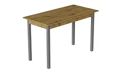Стіл кухонний Ferrum-decor Маріо 75x120x80 Сірий ДСП Дуб Артізан 16мм (FRD-105737)