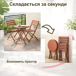 Комплект меблів 4Points Set City-2 столик + 2 стільці зі сталі - мініатюра 8