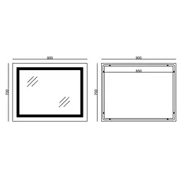 Дзеркало Mixxus Warm MR02-90x70-CASE (LED Touch, годинник, антизапотівання, димер, регулювання яскравості) MI6674 - мініатюра 6