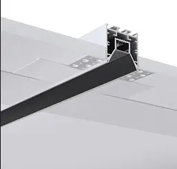 LED профіль врізний під шпаклівку+вставка чорна "антиблік", 2м KLOODI KLP165 2 - мініатюра 4