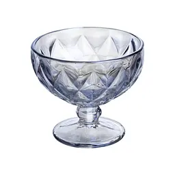 Набір креманок Diamond Blue 6 штук по 300 мл HP-19-277 прозорий для десертів йогуртів з ограненням Yiwu HP-19-277 - мініатюра 2