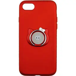 Чохол-накладка Shengo Soft-touch holder TPU Case iPhone 8 Red - мініатюра 5