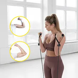 Диск здоров'я для талії Cornix Twisting Waist Disc з еспандерами White/Orange XR-0452 - мініатюра 7