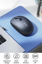 Мишка бездротова MU105 UGREEN Portable Deep Blue (90550) синя - мініатюра 6