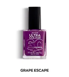 Швидковисихаючий лак для нігтів Avon «УльтраКолір за 60 секунд» Grape Escape,10 мл (49469323) - мініатюра 1