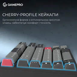 Клавіатура GamePro Asgard Ragnar Keychron Super Red Switch Wireless/Bluetooth/USB Black бездротова (MK285BK) - мініатюра 7