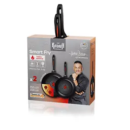 Набір сковорідок з індикатором нагріву Smart Fry Krauff ⌀24см та ⌀28см + Дошка обробна - мініатюра 4