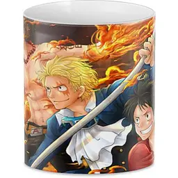 Кухоль GeekLand Великий куш One Piece Сабо, Ейс та Луффі OP.02.017 330 мл білий - мініатюра 2