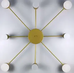 Стельовий LED світильник золотистого кольору Line.F DE 34/8 GD - мініатюра 3
