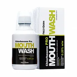 Ополіскувач для ротової порожнини FrezyDerm Chlorhexene Pro від бактеріального зубного нальоту та захист ясен 250 мл - мініатюра 2