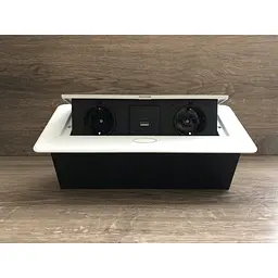 Настільна розетка 2R+USB+Type-C біла - мініатюра 3