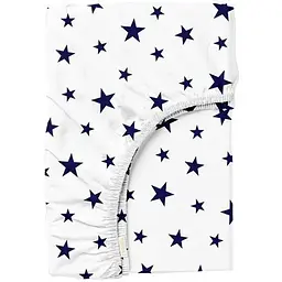 Простирадло Cosas на резинці в дитяче ліжечко 60х120 white stars, синій (StarWBlue_120)
