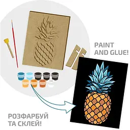 Набір картина 3D Rosa Talent Ананас 3D МДФ 24 5х18 5 см - мініатюра 3