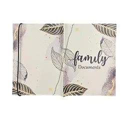 Органайзер для документів А5 бежевий, папка Family Documents з листям - мініатюра 4
