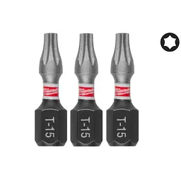 Біта SHOCKWAVE MILWAUKEE, TX15, 25мм, (3шт)