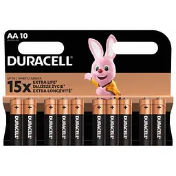 Батарейка Duracell AA лужні 10 шт. в упаковці (5002508/5006461) - мініатюра 2