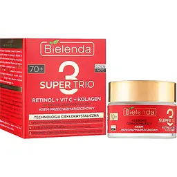 Крем проти зморшок Bielenda Super Trio Retinol + Vit C + Kolagen 70+ глибоко відновлюючий 50 мл - мініатюра 2