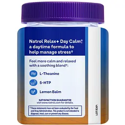 Комплекс Natrol Relax+ Day Calm розслаблення та спокій зі смаком фруктів 60 цукерок (NTL07635) - мініатюра 4