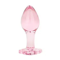 Анальна пробка EasyToys Anal Plug Glass M 8.3 см (рожевий) - мініатюра 11