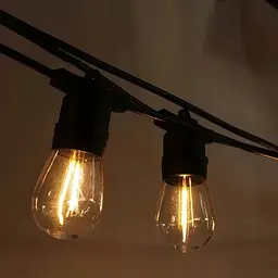 Садова гірлянда 15м з 15 LED-лампами E27 - декоративне освітлення для саду, тераси, балкона - мініатюра 9