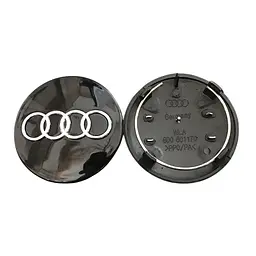 Ковпак колеса Audi Чорний d=69мм, посадковий d=60мм (ковпачок, заглушка диска) 1 шт