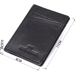 Чоловічий гаманець для карток з натуральної шкіри ST Leather 8х11х0,5 см acs0029622 - мініатюра 3