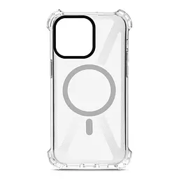 Чехол-накладка для Apple iPhone 15 Pro Max, Bounce, прозрачный, матовый, противоударный защитный чехол из TPU с магнитом для беспроводной зарядки, защита всего корпуса, бортик вокруг дисплея, амортизирующие вставки, ArmorStandart (ARM74925)