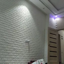 Самоклеюча 3D панель 3D Loft під білу матову цеглу 700x770x7 мм - мініатюра 2