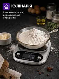 Ваги кухонні 9 одиниць вимірювання до 10 кг сріблясті - мініатюра 7