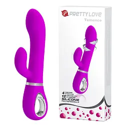 Вібратор PRETTY LOVE TERNENCE USB PURPLE 4 rot. 12 vibration PRETTY LOVE BI-014620 98678 - мініатюра 1