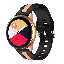 Ремінець для Samsung Galaxy Watch 5 Pro 45mm - чорно-рожевий ширина кріплення 20мм силікон Watchbands D2 Normal (W37-2WB35405486) - мініатюра 2