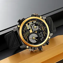 Наручний годинник чоловічий 2202PBKGD Black-Gold Skmei acs0030148 - мініатюра 4