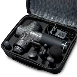 Масажер OstroVit Body Massage Gun у кейсі з насадками Black - мініатюра 4