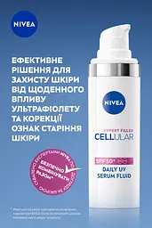 Флюїд для обличчя NIVEA Cellular Expert Filler захисний SPF 50+ 30 мл - мініатюра 4