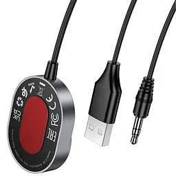 Bluetooth аудіо ресивер Hoco E150 Path (AUX 3.5mm+USB-A) Metal gray - мініатюра 4