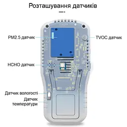 Датчик аналізатор якості повітря за 5-ма параметрами Bosean T-Z01Pro, професійний портативний (100907) - мініатюра 6