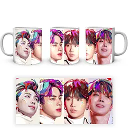 Кухоль GeekLand Bangtan Boys BTS Малюнок Яскраве волосся CP 04.480.898 330 мл білий - мініатюра 3
